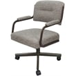 Swivel Metal Dining Caster Chair- M-110 - Jetty June Tan - Brown