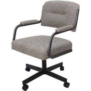Swivel Metal Dining Caster Chair- M-110 - Jetty June Tan - Gray