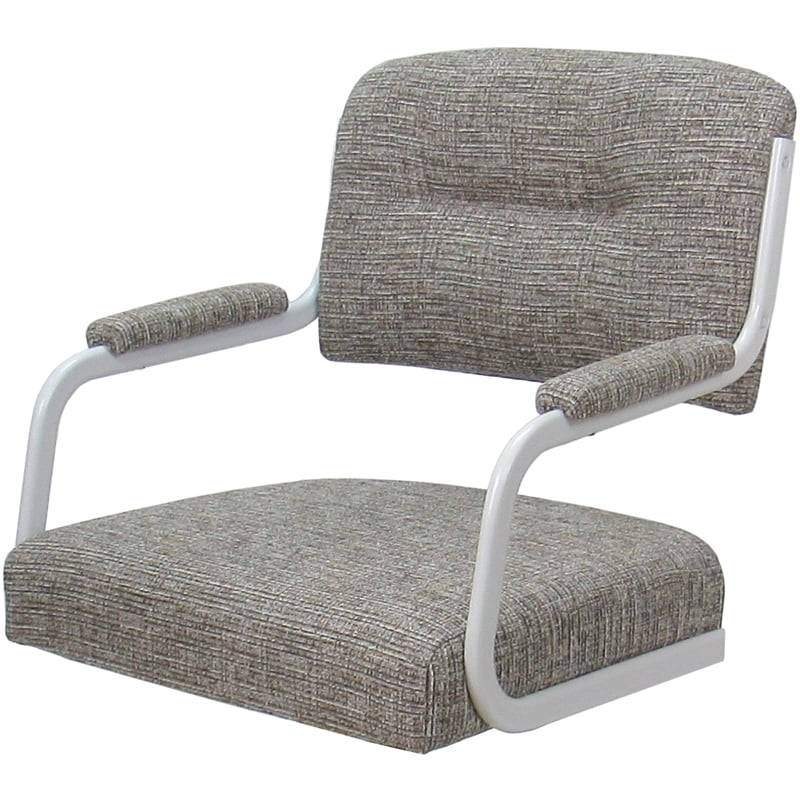 Swivel Metal Dining Caster Chair- M-110 - Jetty June Tan - White