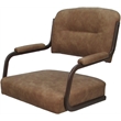 Swivel Metal Dining Caster Chair- M-110 - Pecan Brown Vinyl - Brown