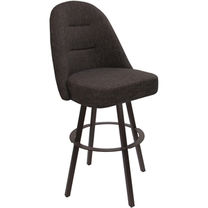 Swivel Metal Counter Stool 26&quot Seat - M-235 WB - Sanora Brown Fabric - Brown