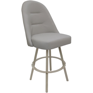Swivel Metal Counter Stool 26&quot Seat - M-235 WB - Ocean Beige Vinyl - Beige