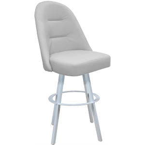 Swivel Metal Extra Tall Bar Stool 34&quot Seat - M-235 WB - White Vinyl - White
