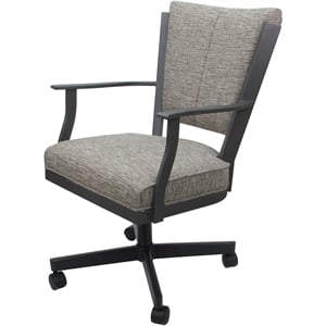 Montana Swivel Metal Dining Caster Chair - Jetty June Tan - Gray