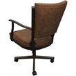 Montana Swivel Metal Dining Caster Chair - Pecan Brown Vinyl - Brown
