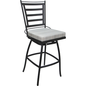 Outdoor or Indoor Counter 26&quot Bar Stool - Jordan - NF Cream Fabric - Gray