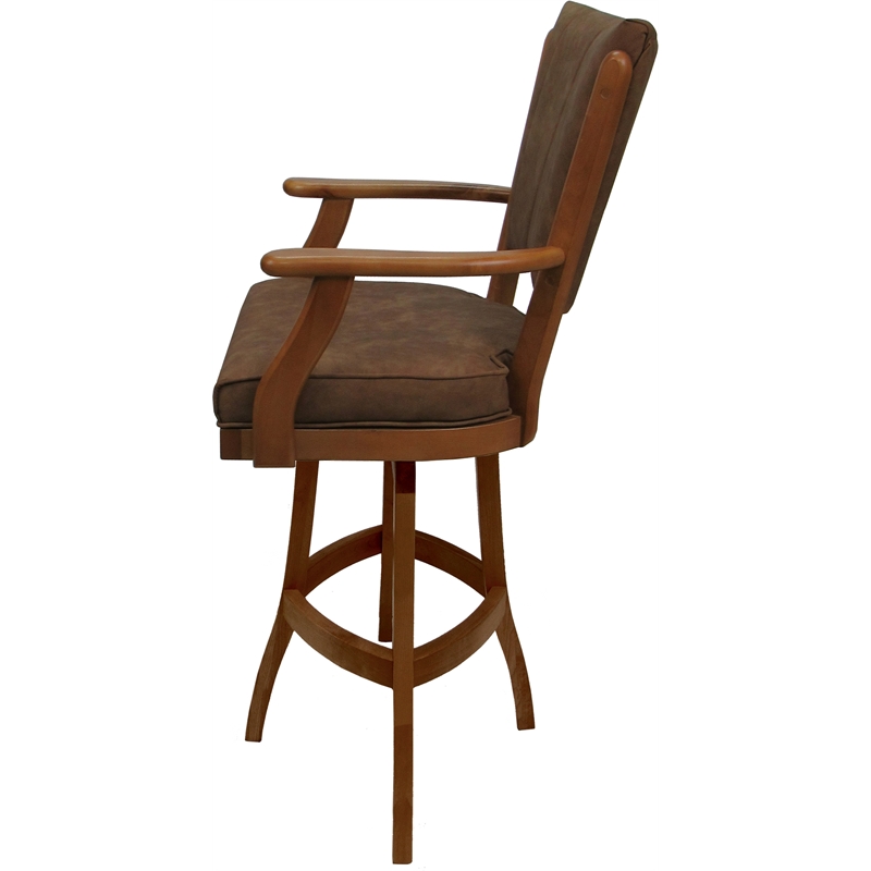 Classic Counter Swivel Bar Stool Solid Wood 26