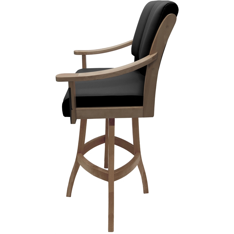 Leather Casa Extra Tall Solid Wood Bar Stool 34