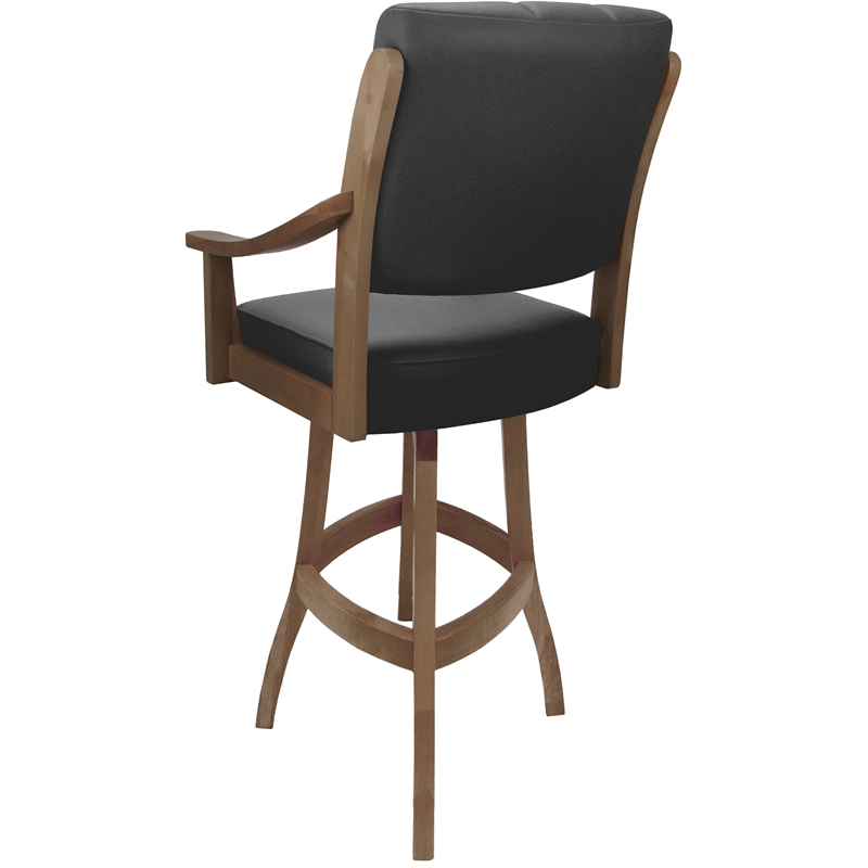 Leather Casa Extra Tall Solid Wood Bar Stool 34