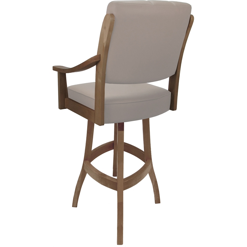 Leather Casa Extra Tall Solid Wood Bar Stool 34