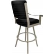 Leather Swivel Metal Bar Stool 30