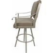 Leather Swivel Metal Bar Stool 30