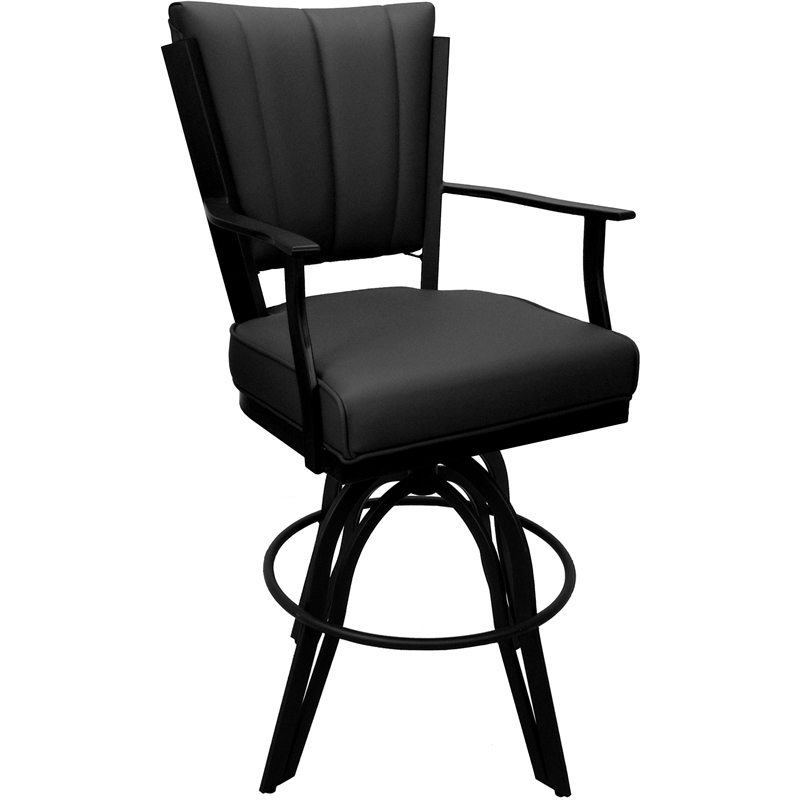 Leather Counter Swivel Metal Bar Stool Montana 26