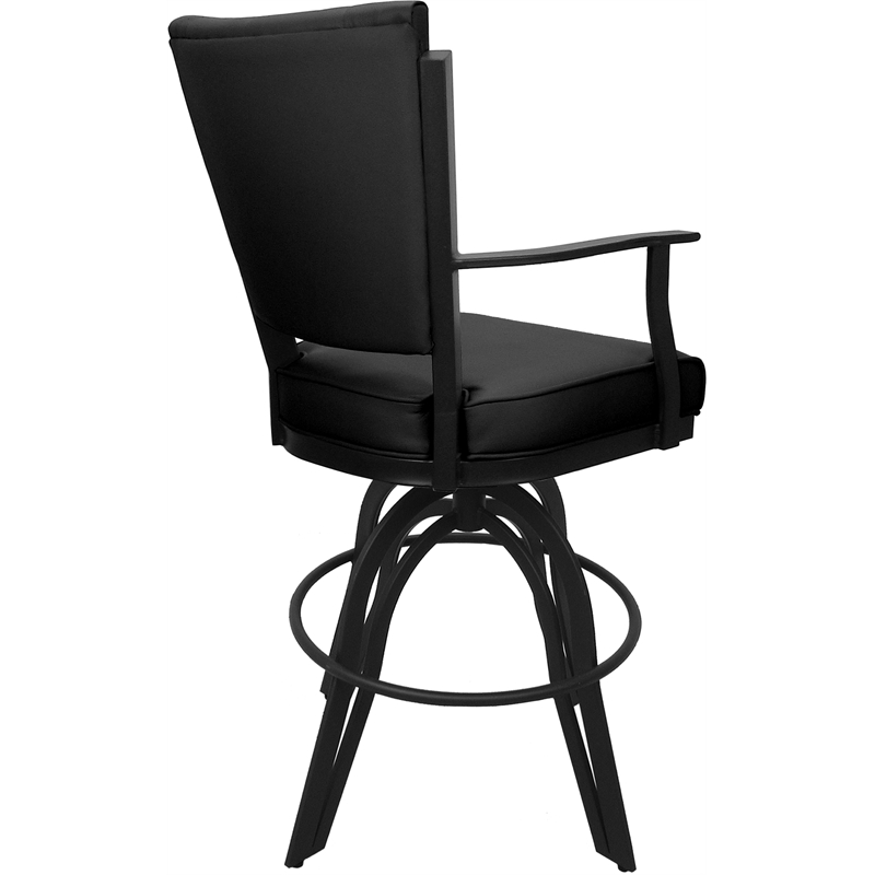 Leather Counter Swivel Metal Bar Stool Montana 26