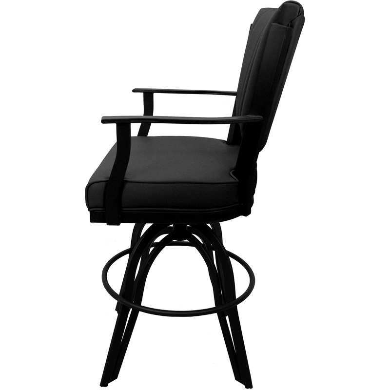 Leather Swivel Metal Bar Stool Montana 30