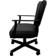 Leather Montana Dining Caster Chair Swivel Tilt - Black on Black Frame