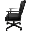 Leather Montana Dining Caster Chair Swivel Tilt - Black on Gray Frame
