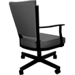 Leather Montana Dining Caster Chair Swivel Tilt - Gray on Black Frame