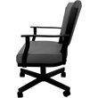 Leather Montana Dining Caster Chair Swivel Tilt - Gray on Black Frame