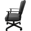 Leather Montana Dining Caster Chair Swivel Tilt - Gray on Gray Frame