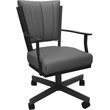 Leather Montana Dining Caster Chair Swivel Tilt - Gray on Gray Frame
