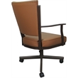 Leather Montana Dining Caster Chair Swivel Tilt - Brown on Brown