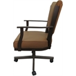 Leather Montana Dining Caster Chair Swivel Tilt - Brown on Brown