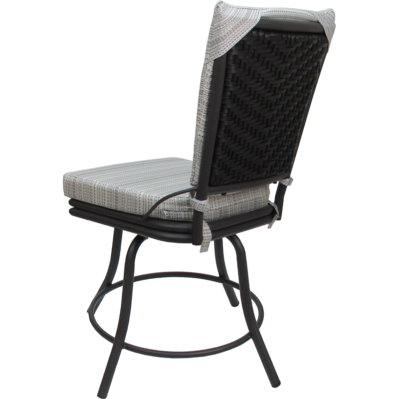 Outdoor/Indoor Patio Dining Chair - Ofir - Natural Fun Cream Fabric - Gray