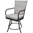 Outdoor/Indoor Patio Dining Chair - Ofir Arms - Natural Fun Cream Fabric - Gray