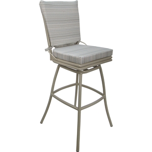 Outdoor or Indoor Counter 26&quot Bar Stool - Ofir- Natural Fun Cream Fabric - Beige