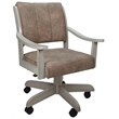 Limited Casa Solid Wood Dining Caster Chair - Ohio Dust Chestnut Fabric - ET