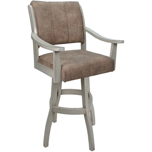 Limited Casa Solid Wood Counter Stool 26&quot Seat - Ohio Dust Chestnut Fabric - ET