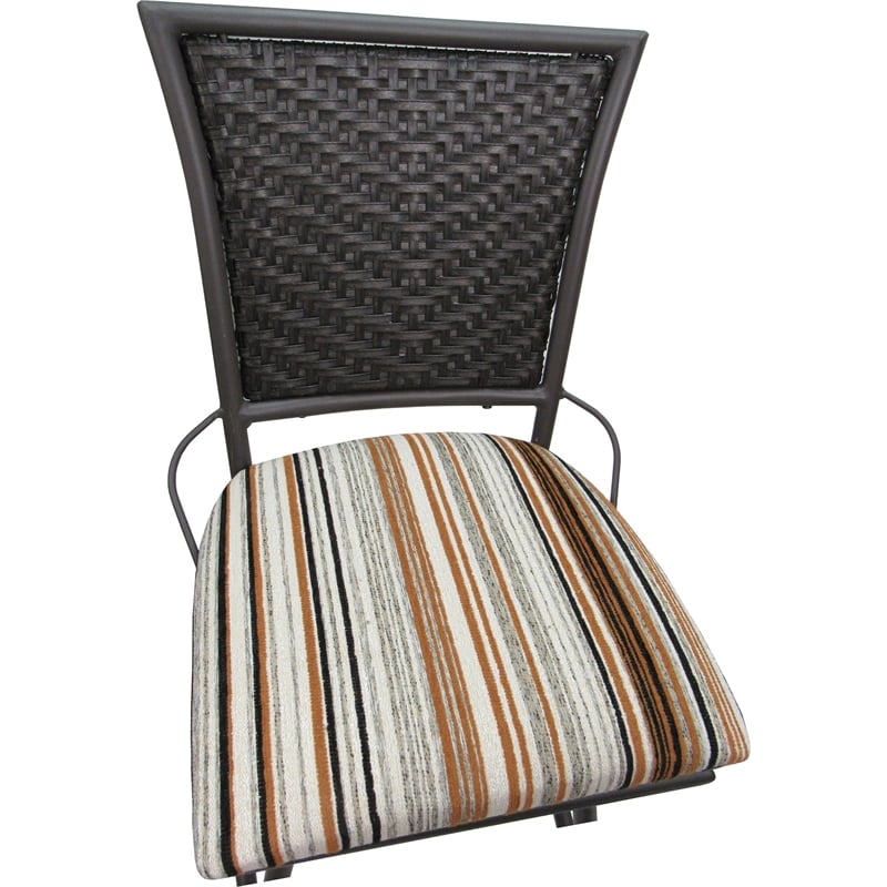 Outdoor Indoor Extra Tall Bar Stool  Erin Armless Driftwood Nutmeg Fabric - Gray