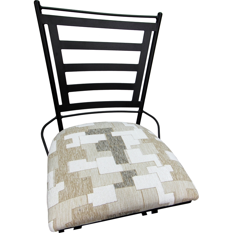 Outdoor Indoor Extra Tall Stool - Jenna Armless - Craftsman White Fabric - Gray