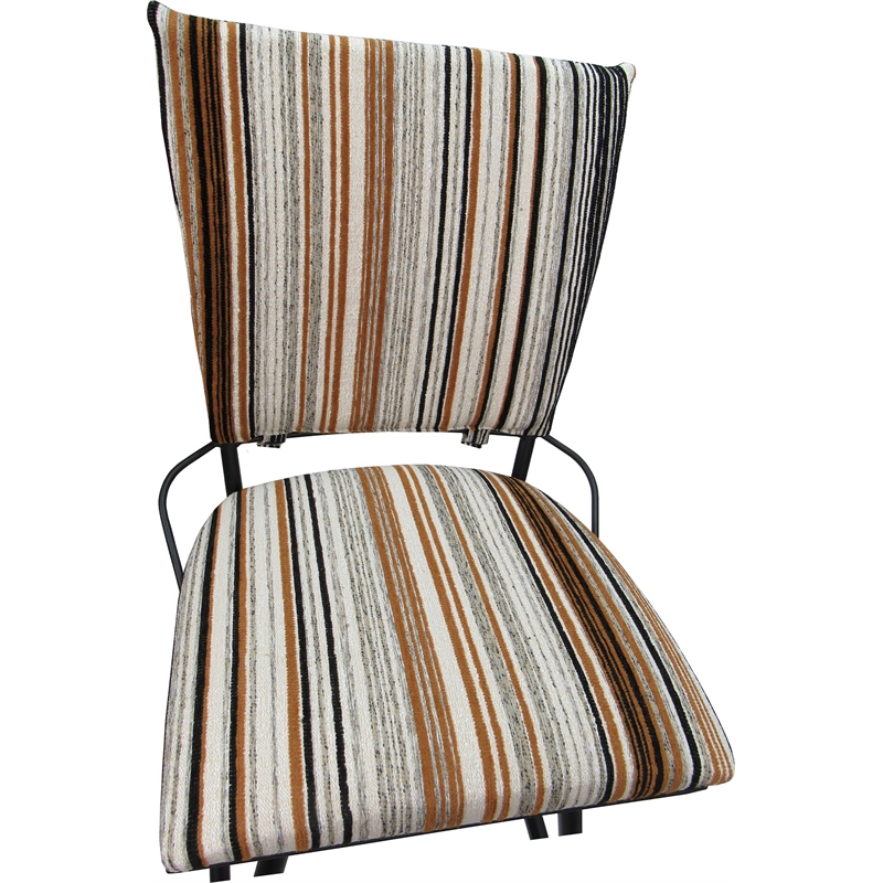 Outdoor Indoor Swivel Bar Stool Jenna PB Armless Driftwood Nutmeg Fabric - Black