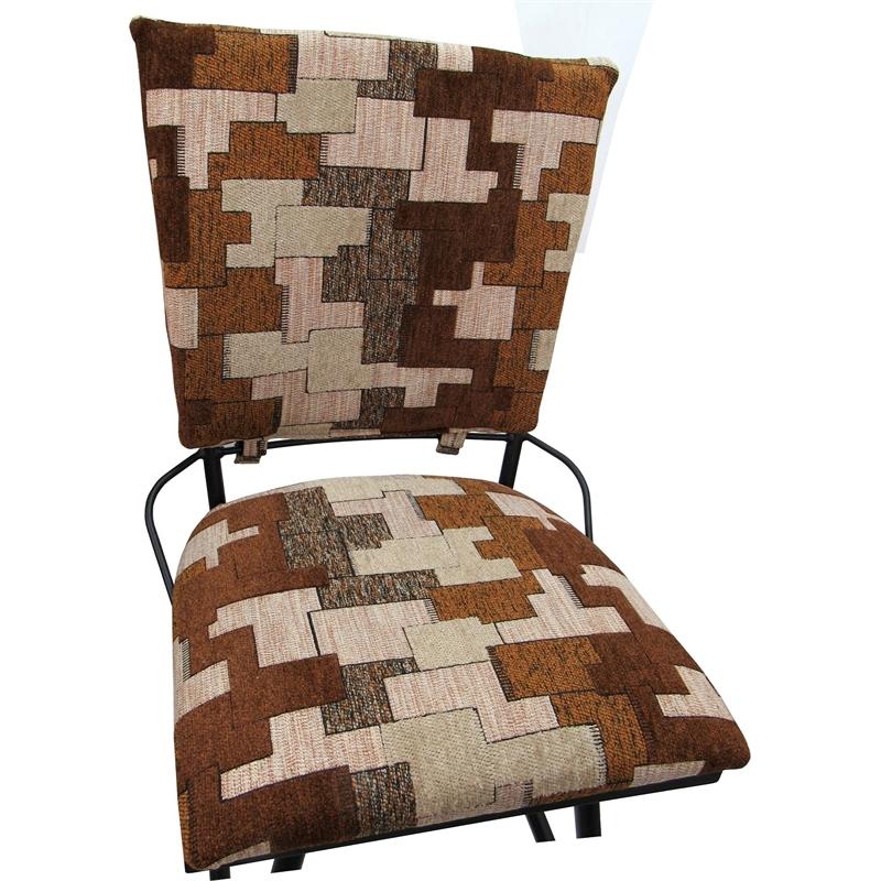 Outdoor Indoor Extra Tall Stool - Jenna PB Armless - Terracotta Fabric - Black