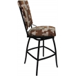 Outdoor Indoor Counter Bar Stool - Jenna PB Armless - Terracotta Fabric - Black