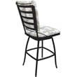 Outdoor Indoor Counter Bar Stool Jenna PB Armless- Craftsman White Fabric - Gray
