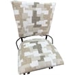 Outdoor Indoor Counter Bar Stool Jenna PB Armless- Craftsman White Fabric - Gray