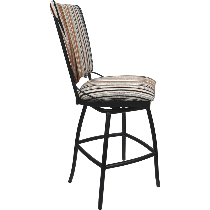 Outdoor Indoor Counter Bar Stool Jenna PB Armless Driftwood Nutmeg Fabric - Gray