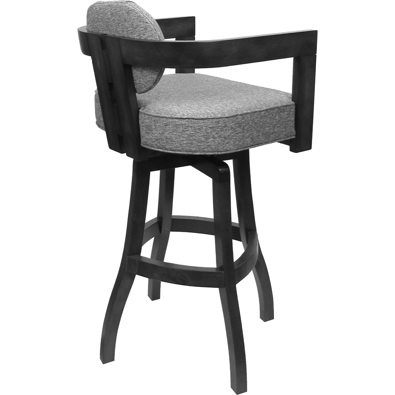Swivel Wood Extra Tall Bar Stool - Kadir Plus - Mojave Gray Fabric - Gray