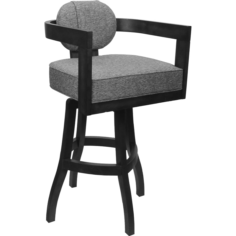 Swivel Wood Extra Tall Bar Stool - Kadir Plus - Mojave Gray Fabric - Gray