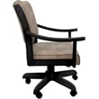 Limited Casa Caster Solid Wood Dining Chair - Ohio Dust Chestnut Fabric on Black