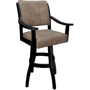 Limited Casa Counter Solid Wood Bar Stool 26&quot Seat - Chestnut Fabric - Black