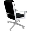 Leather Memphis Dining Caster Chair Swivel Tilt - Black Leather on White