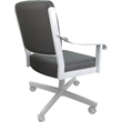 Leather Memphis Dining Caster Chair Swivel Tilt - Gray Leather on White