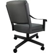 Leather Memphis Dining Caster Chair Swivel Tilt - Gray Leather on Gray