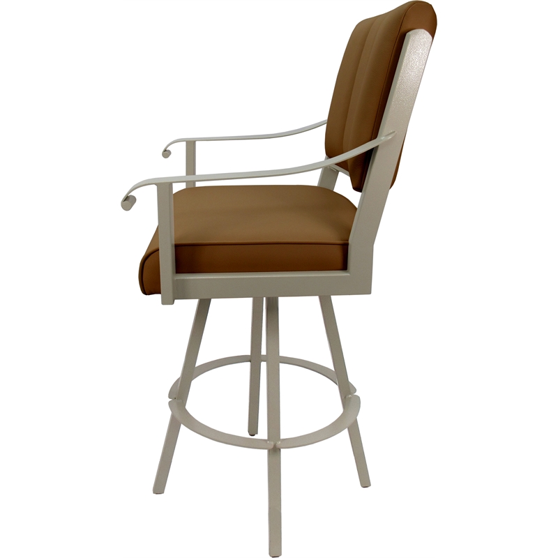 Leather Swivel Metal Counter Bar Stool 26