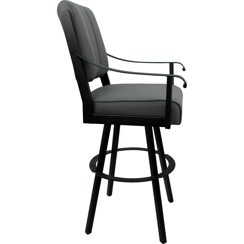 Leather Swivel Metal Counter Bar Stool 26