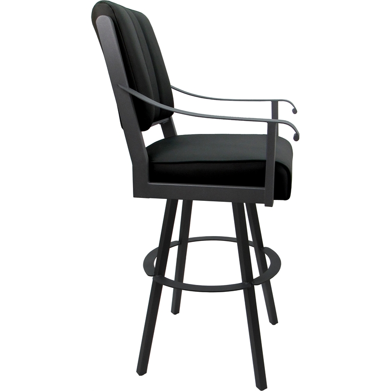 Leather Swivel Metal Counter Bar Stool 26